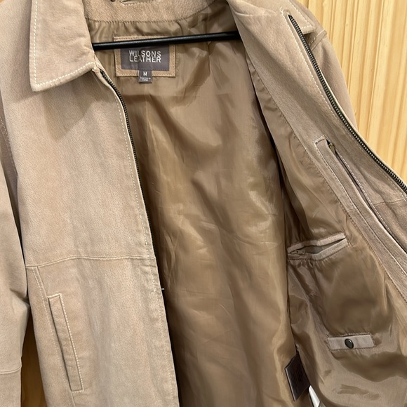 Wilsons Leather Tan Zip Jacket Size M - Picture 3 of 10